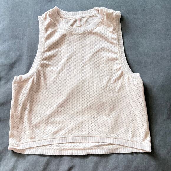 Intimately by Free People Tops - Intimately by Free People tank top blush mesh sleeveless rib trim womens S